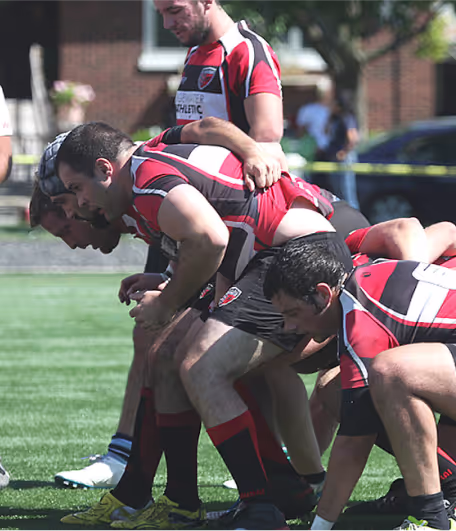 Griffins Rugby Players on a field