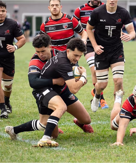 Griffins Rugby Players on a field