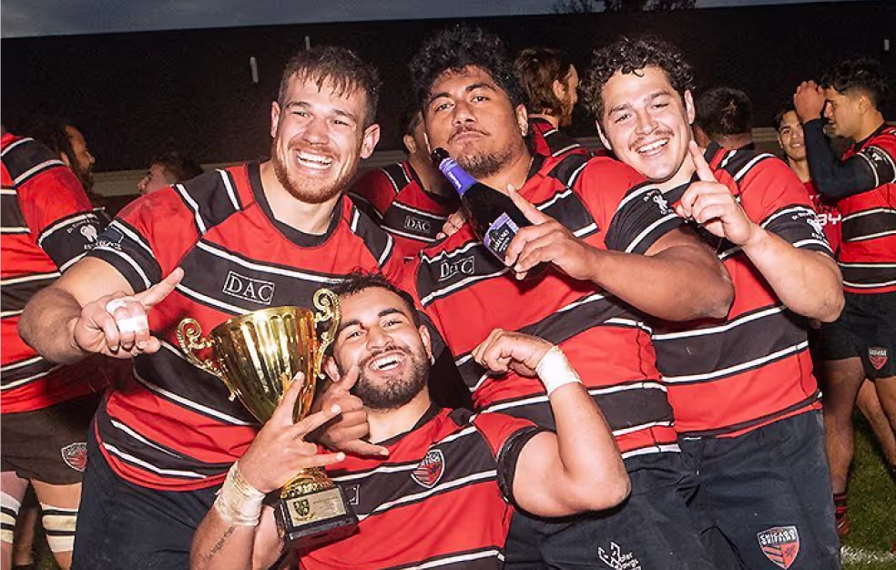 Griffins Rugby Players on a field