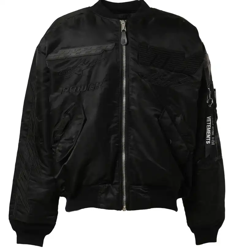 Vetements Blackout Motorcycle Bomber Jacket