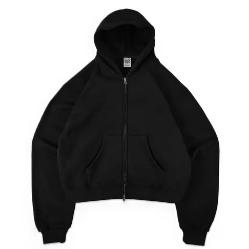 Mobius 380GSM Zip-Up Hoodie Black