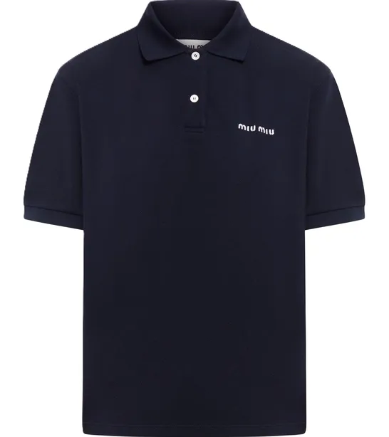 Miu Miu Navy Blue Polo