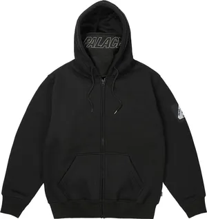 Palace Facemask Zip-Up Hoodie Black