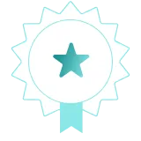 Prize symbol with a star