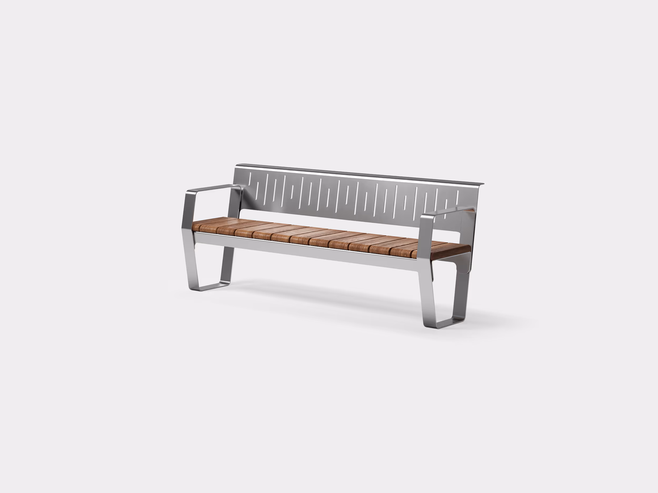 render of wooden bench for outdoors
