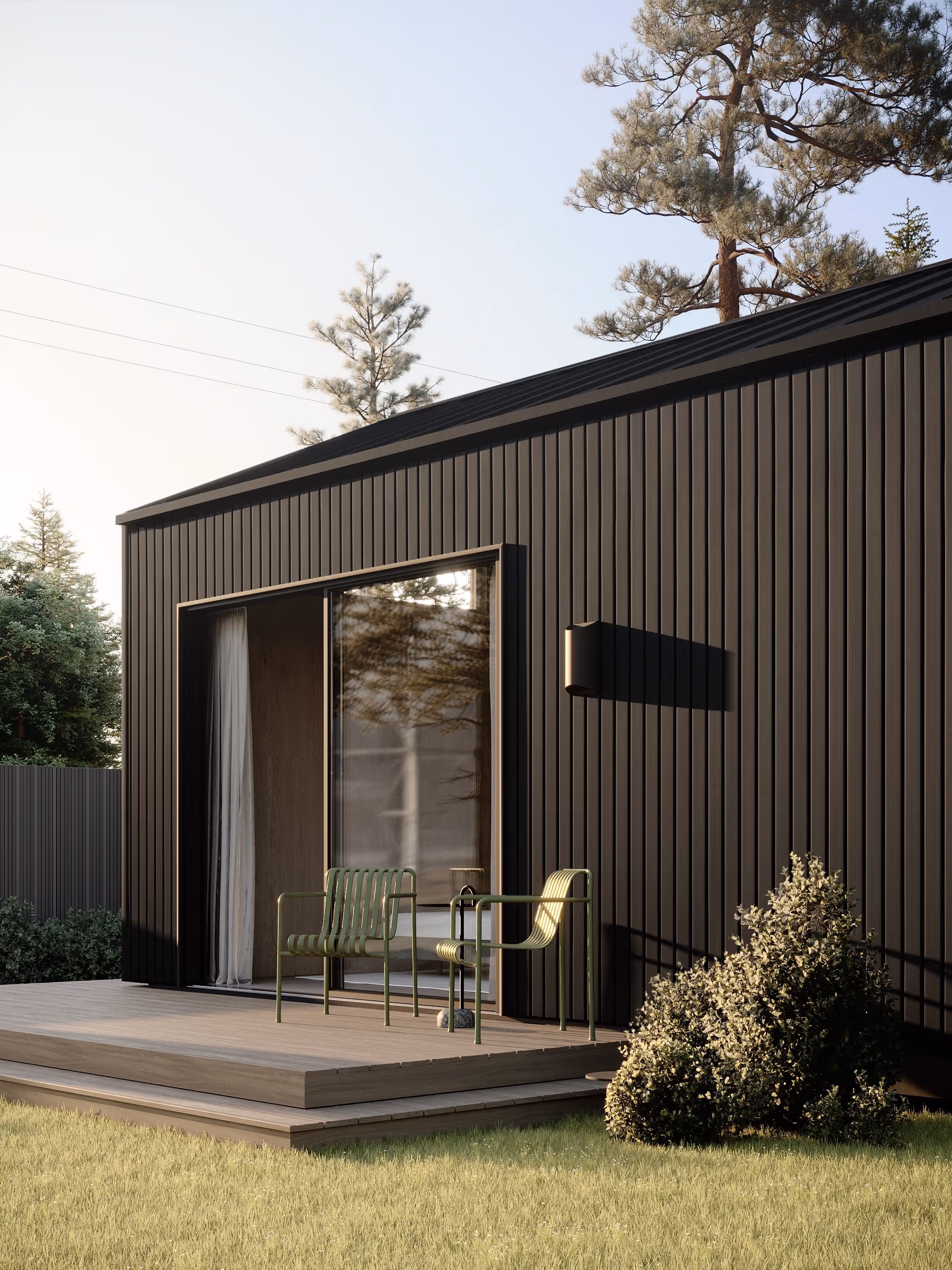 close-up view of the detailed realistic exterior render done in Vancouver Canada, for real estate