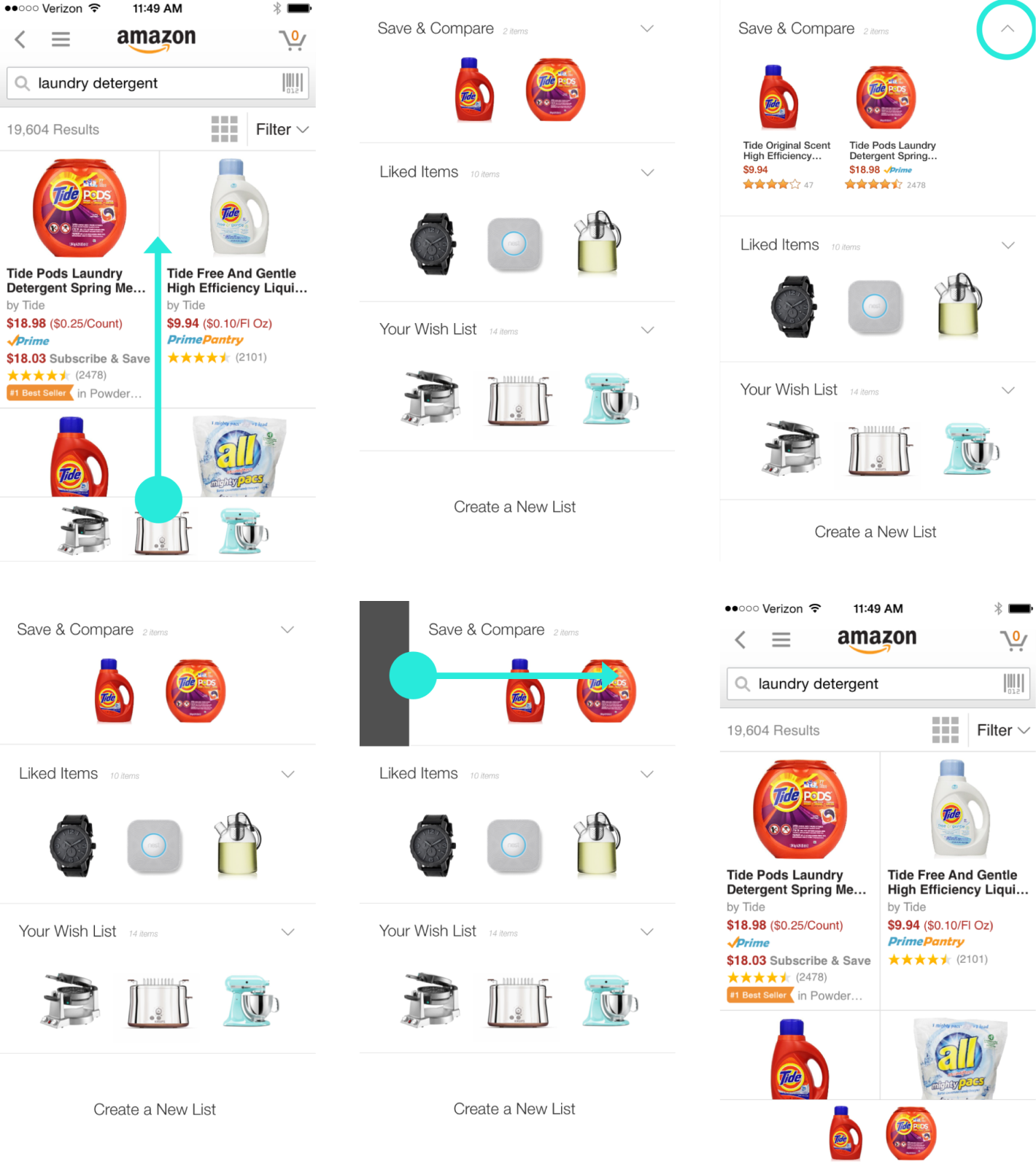 Amazon Mobile App - Collect and Compare Feature Walkthrough 2