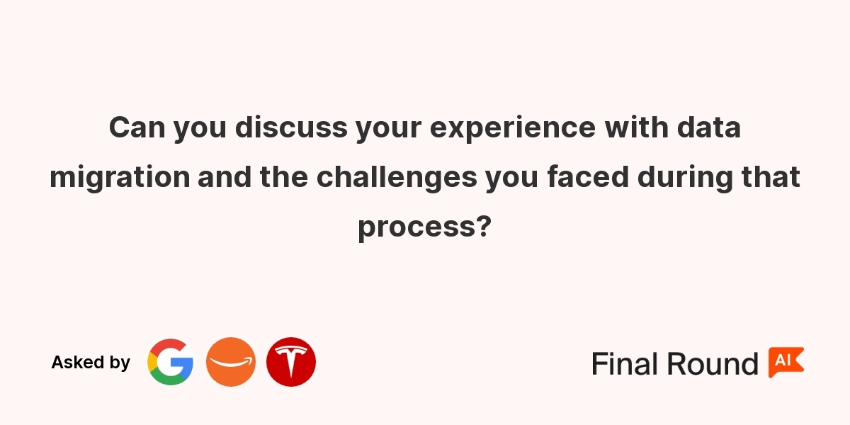 Can you discuss your experience with data migration and the challenges you faced during that process?