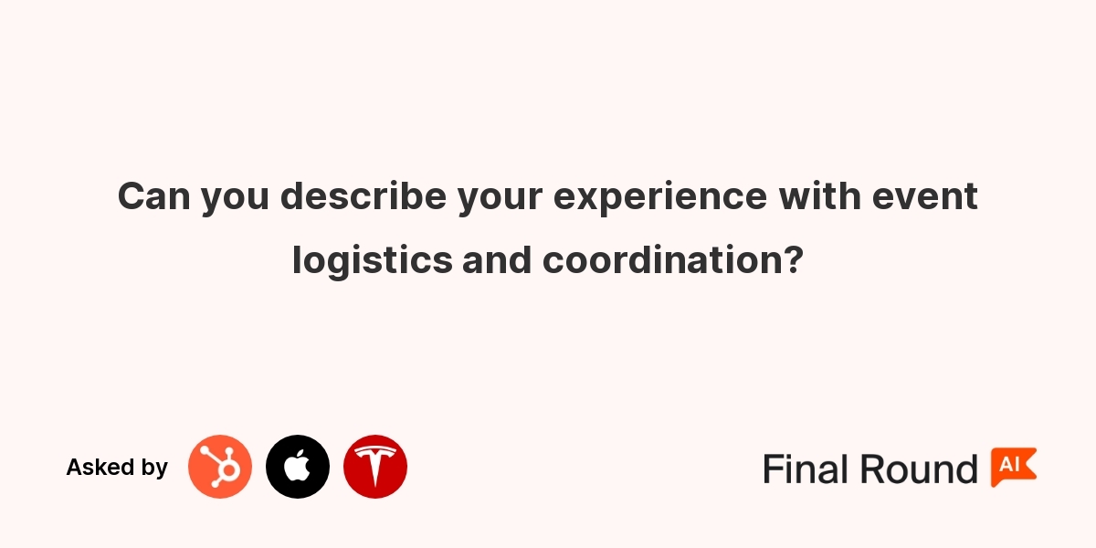 Can you describe your experience with event logistics and coordination?