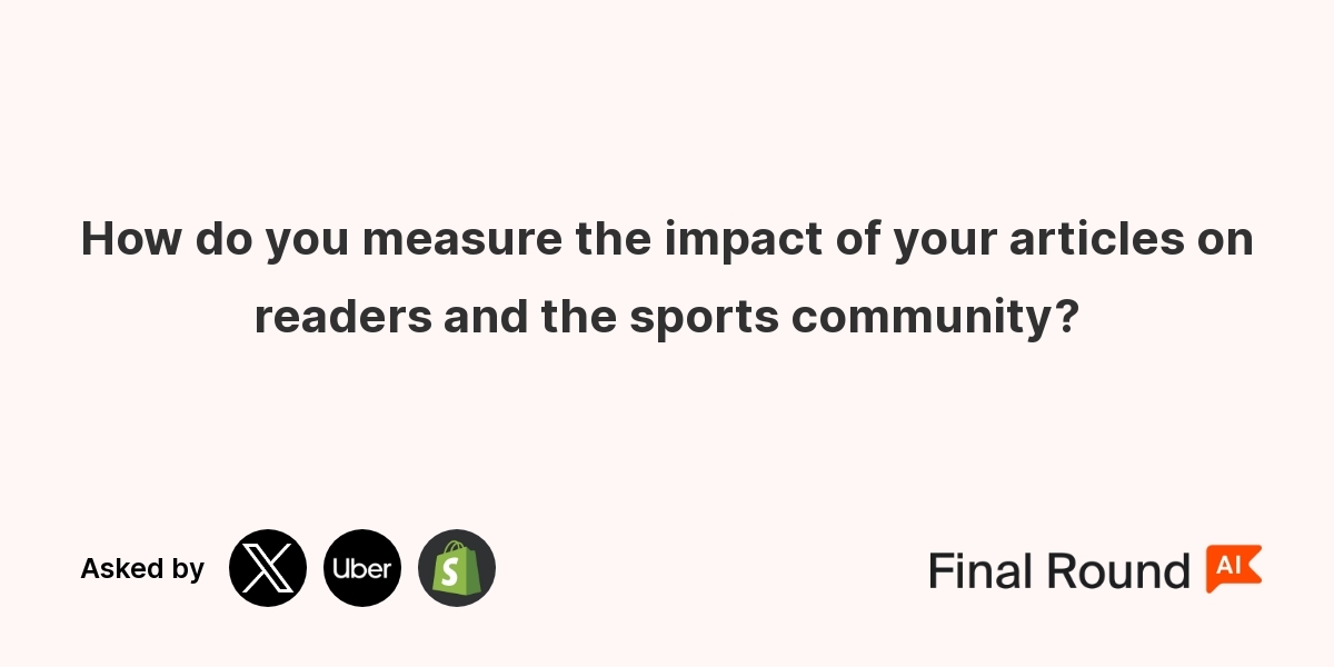 How do you measure the impact of your articles on readers and the sports community?