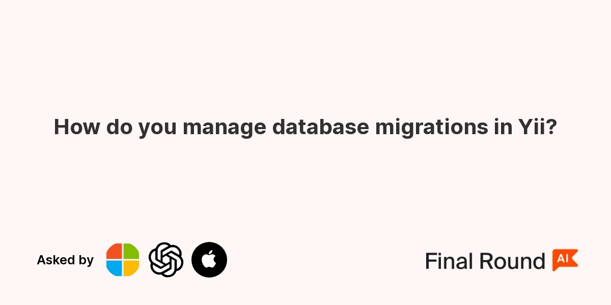 How do you manage database migrations in Yii?