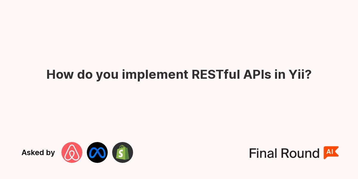 How do you implement RESTful APIs in Yii?
