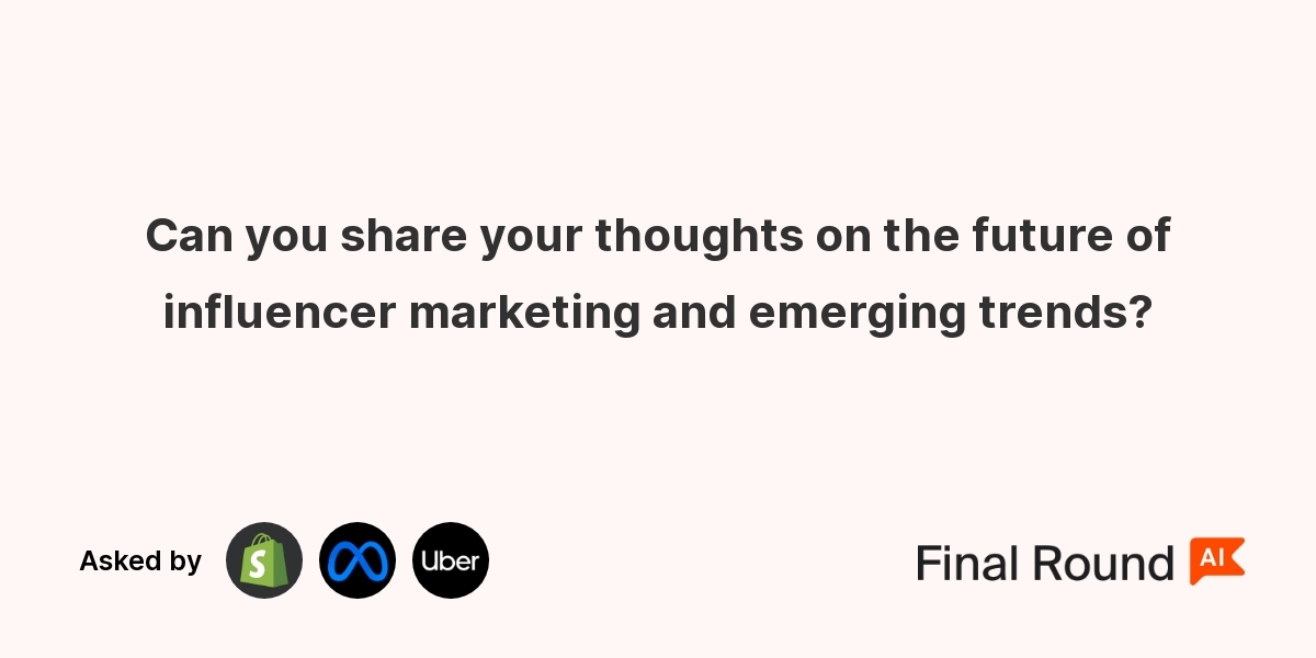 Can you share your thoughts on the future of influencer marketing and emerging trends?