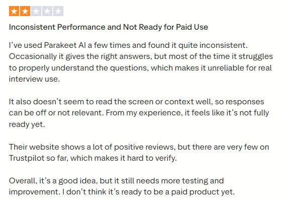 Parakeet AI User Review
