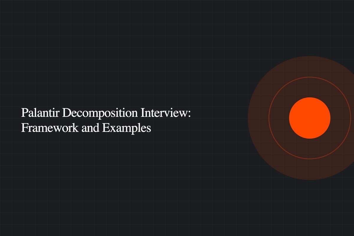 Palantir Decomposition Interview: Framework and Examples