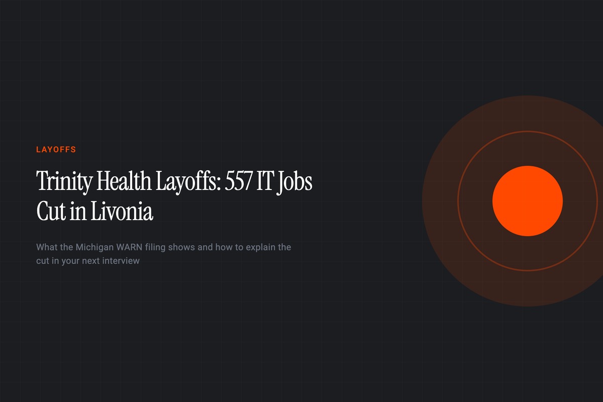 Trinity Health Layoffs: 557 IT Jobs Cut in Livonia