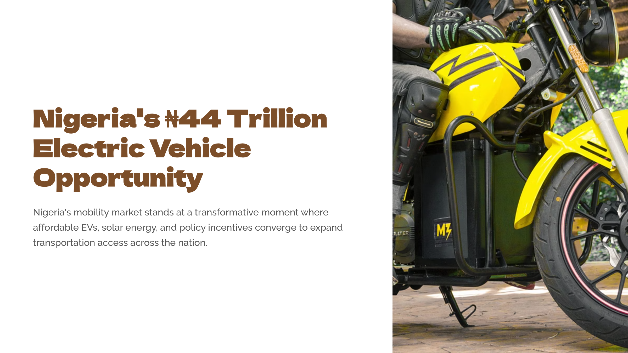 Nigeria’s ₦44 Trillion Electric Vehicle Opportunity