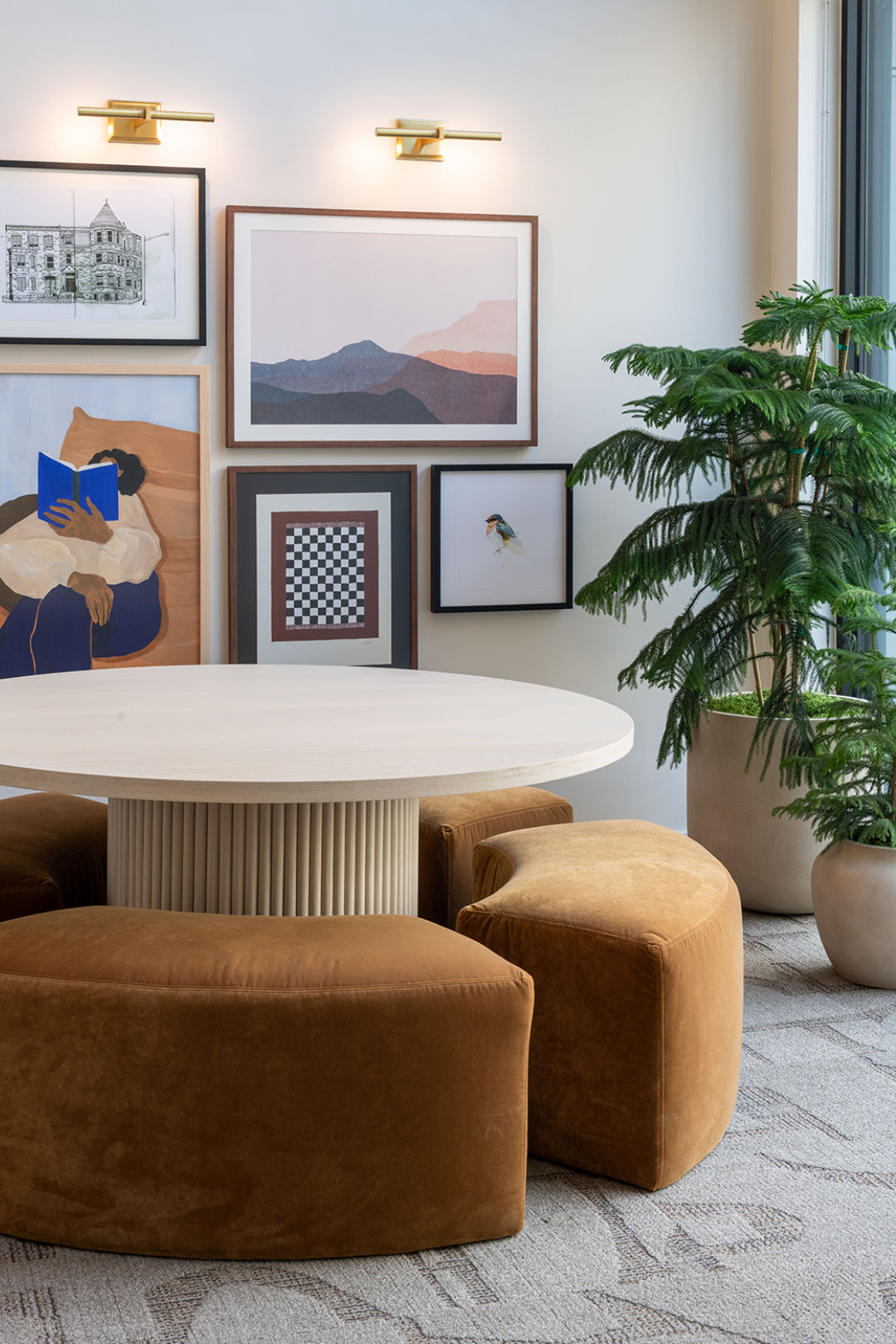 Interior view of Verdant multifamily project public space