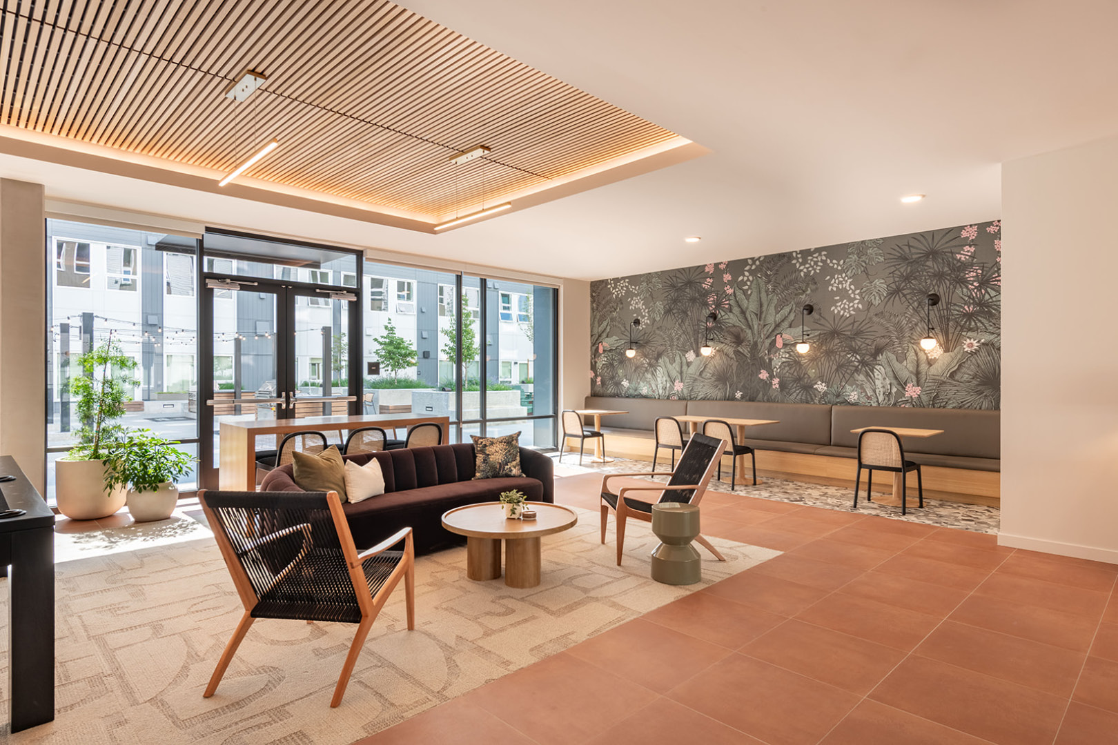 Interior view of Verdant multifamily project public space