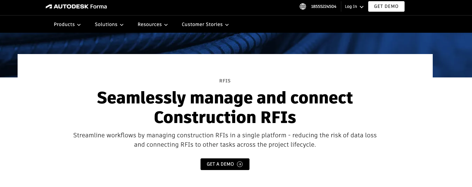 Screenshot of Autodesk Forma RFIs page