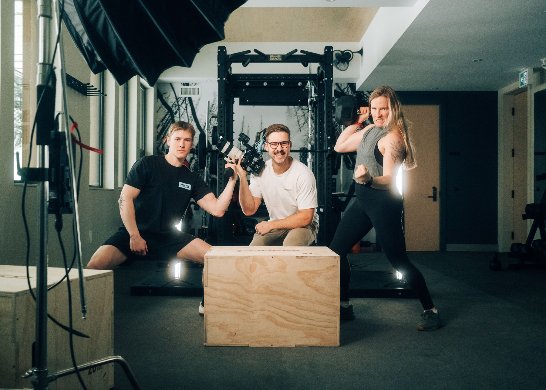 Behind the scenes on a heli-ski production