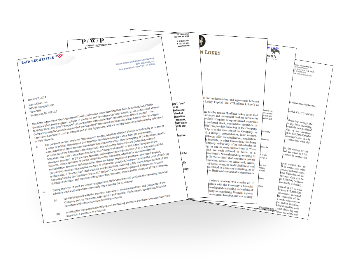 M&A Investment Banking Engagement Lettters