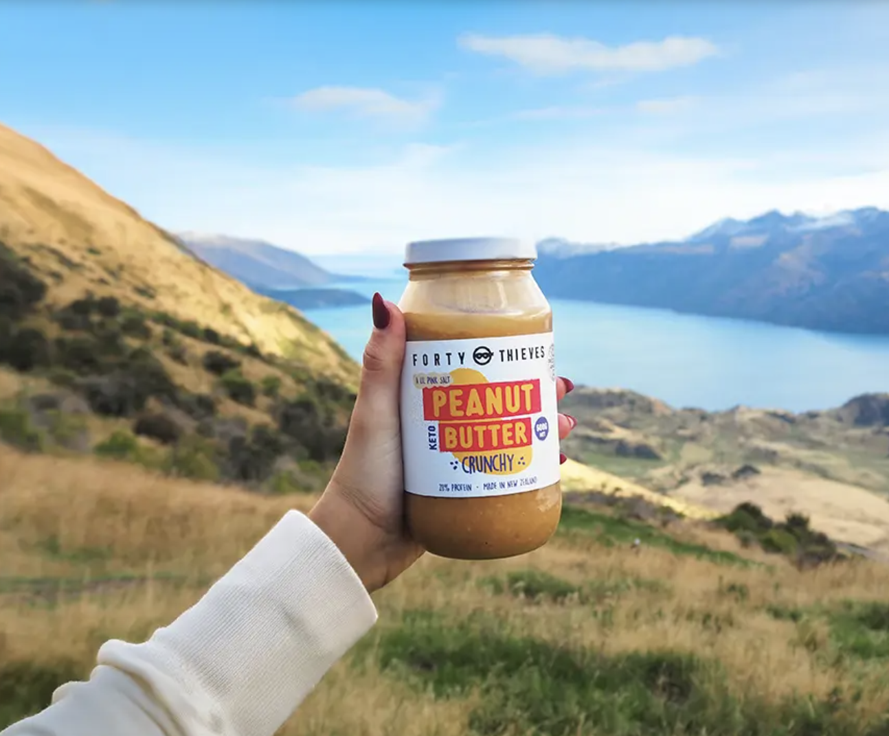 Peanut butter and outdoor andscapes