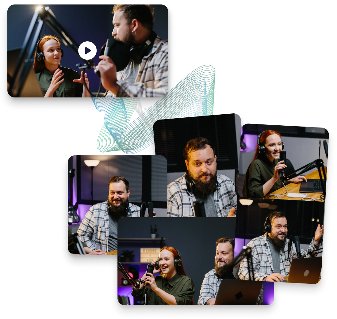 AI Video Clipping Collage