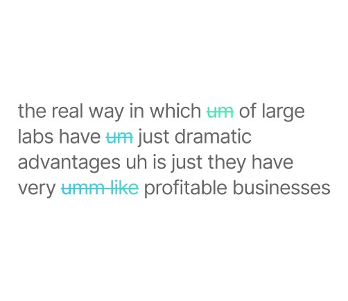 AI filler words remover