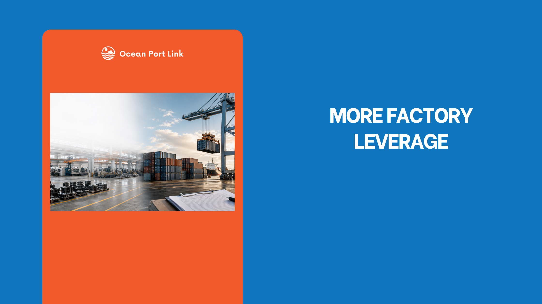 Chinese factory and Australian container terminal illustrating supplier leverage and landed-cost pressure