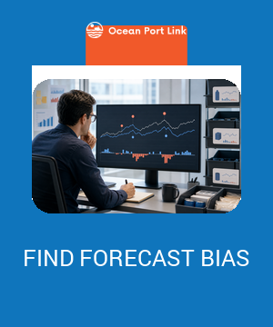 Planner comparing frozen SKU forecasts with actual demand, WAPE and signed bias in a monthly review.