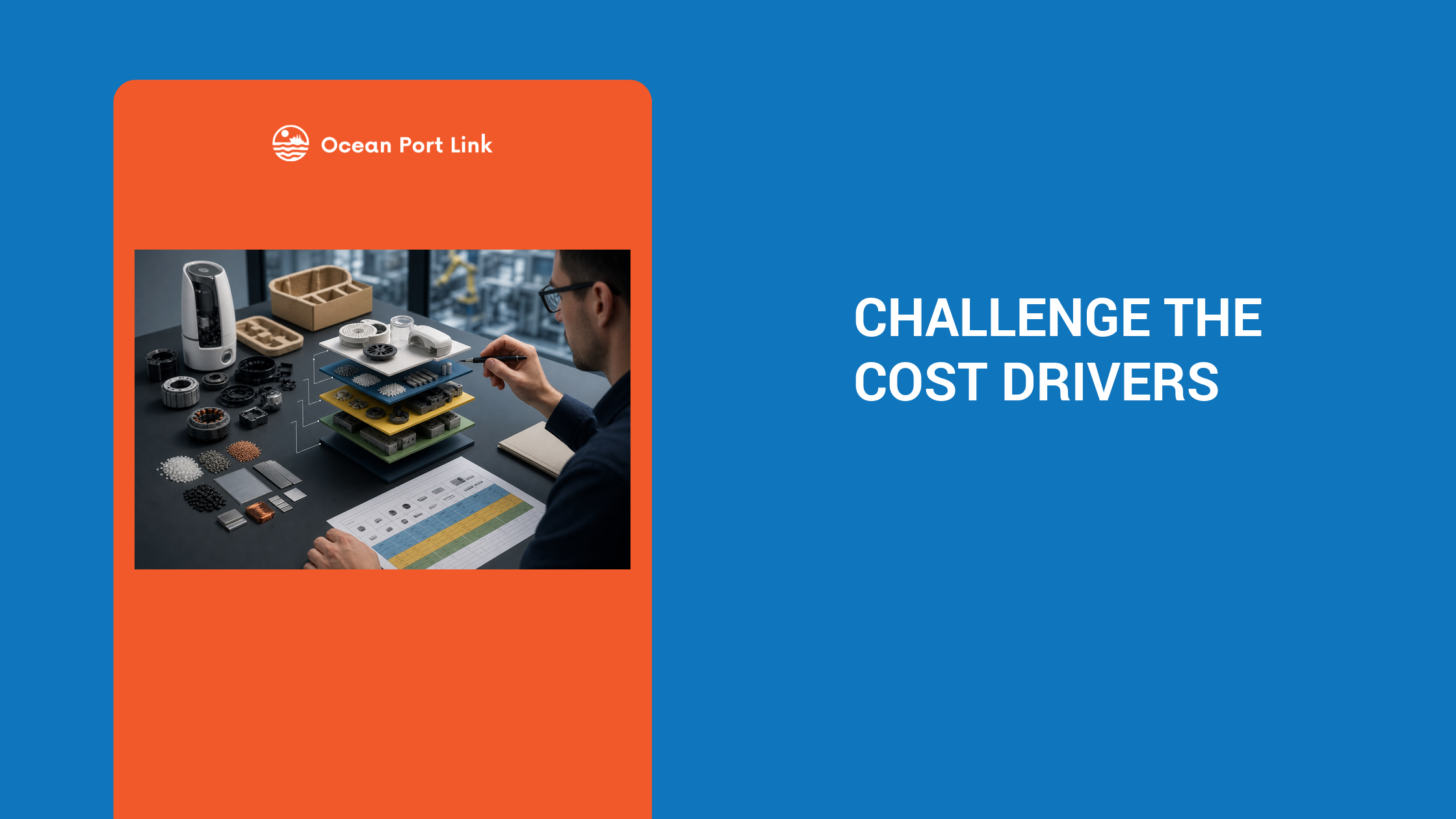 Buyer reviewing a supplier should-cost model with materials, conversion, packaging and tooling cost drivers.
