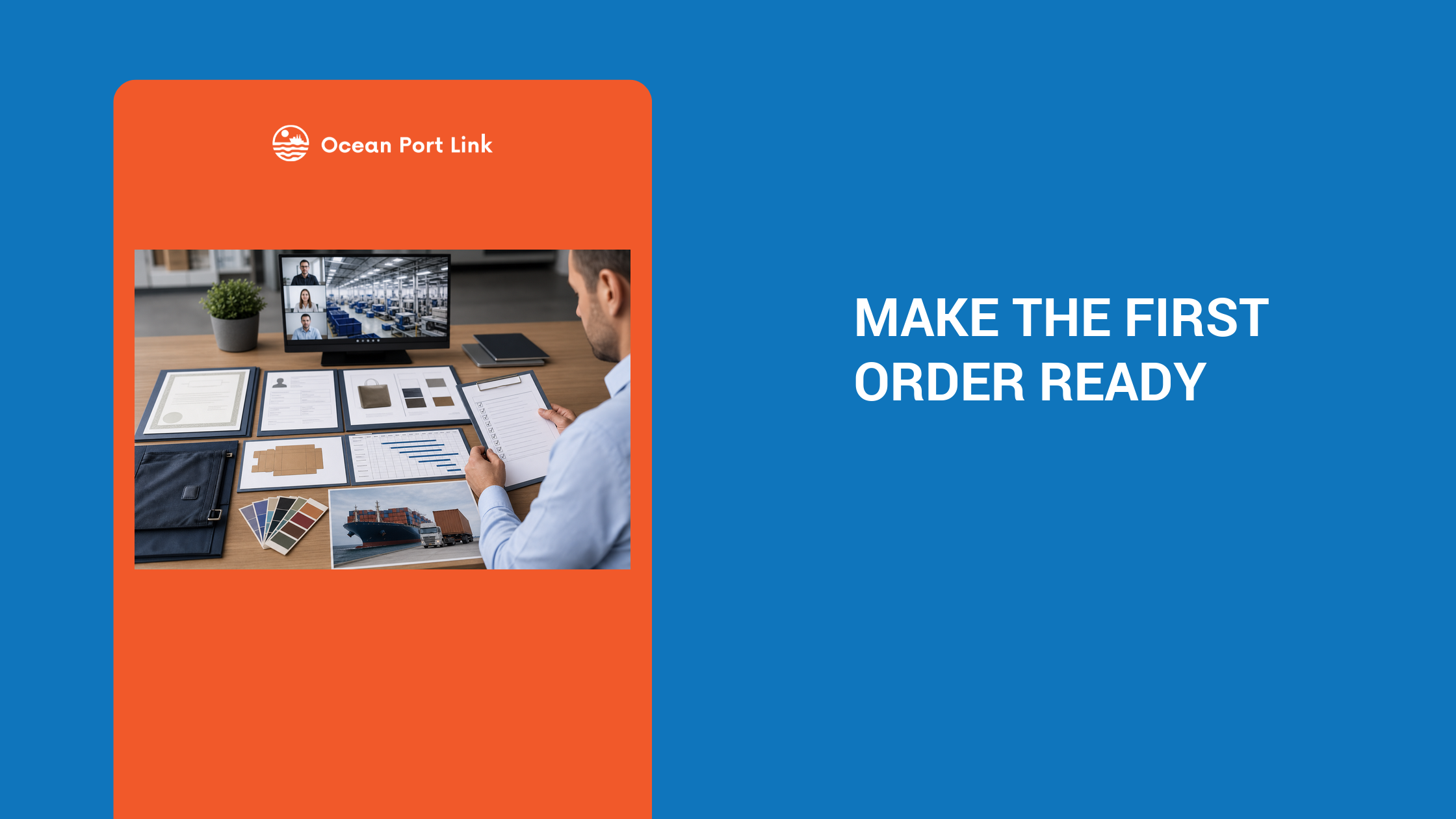 Importer reviewing a supplier onboarding control board with identity, specification, quality, logistics and release evidence.