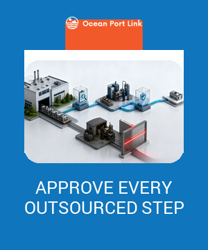 Importer mapping a primary factory, subcontracted process, approval evidence and production release decision.