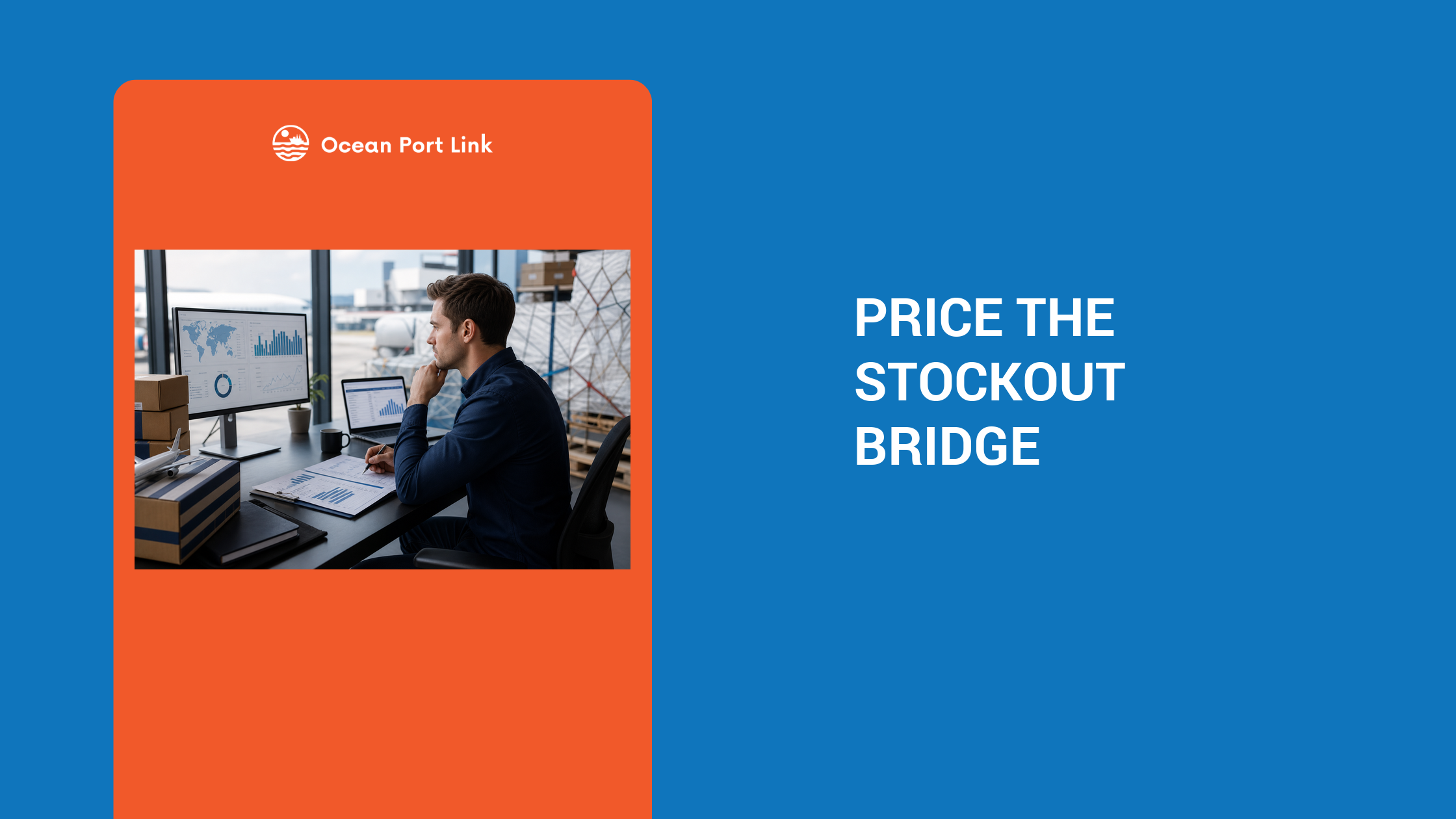 Importer comparing a partial air-freight bridge with the contribution at risk during a projected stockout.