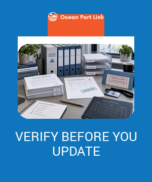 Importer reviewing a supplier change request, approval trail and controlled document versions.