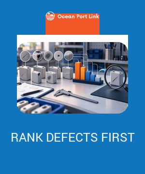 Illustration ranking visible product defects before a separate investigation step.