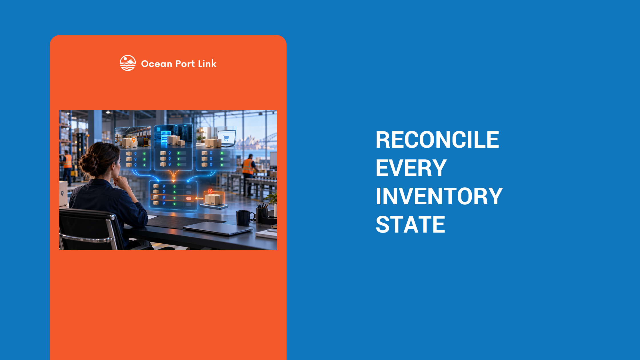 Inventory controller comparing SKU, location, status and cutoff fields across 3PL WMS, ERP and ecommerce reconciliation records.