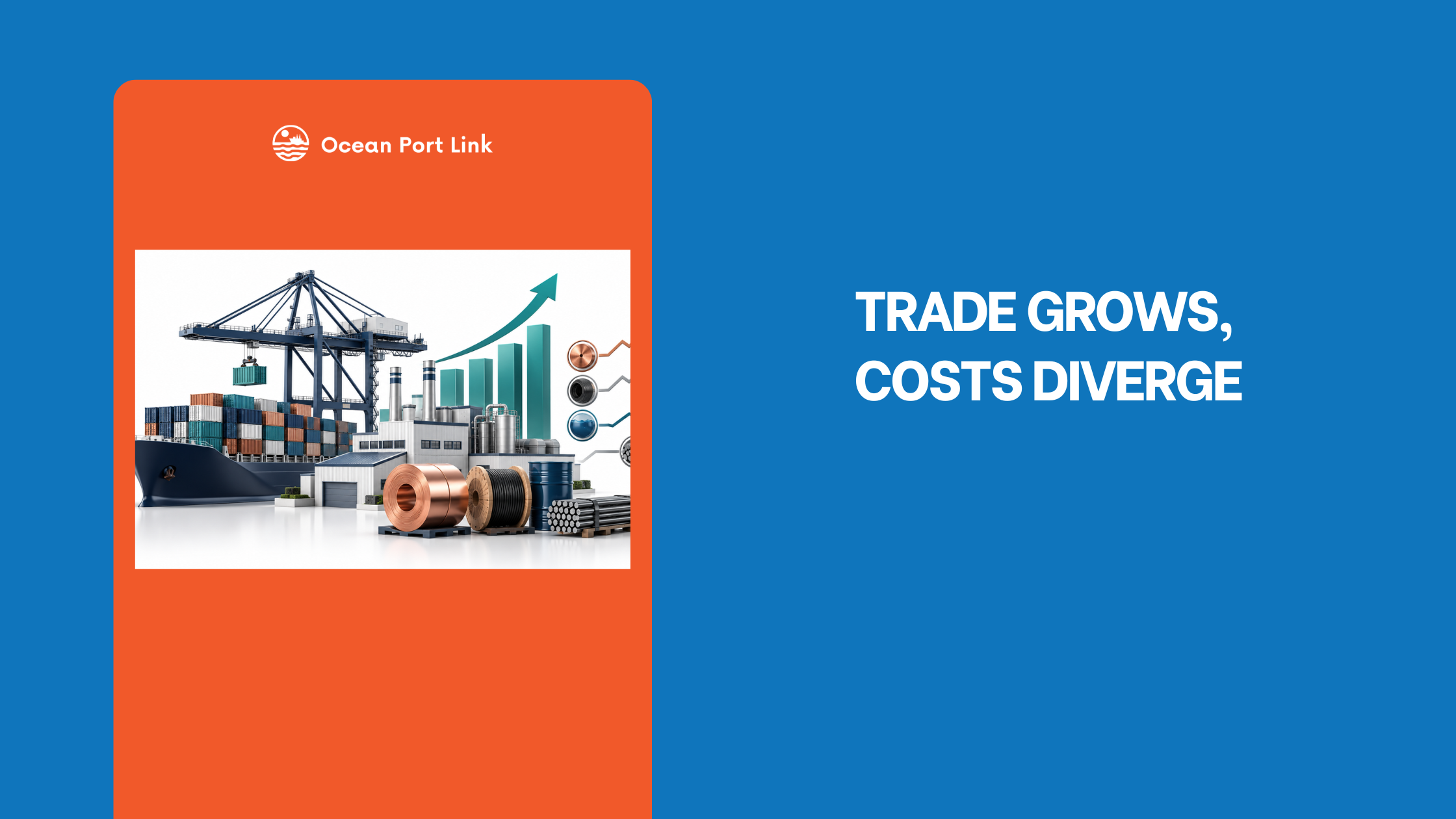 Container port and factory input materials illustrating China trade growth and uneven supplier costs