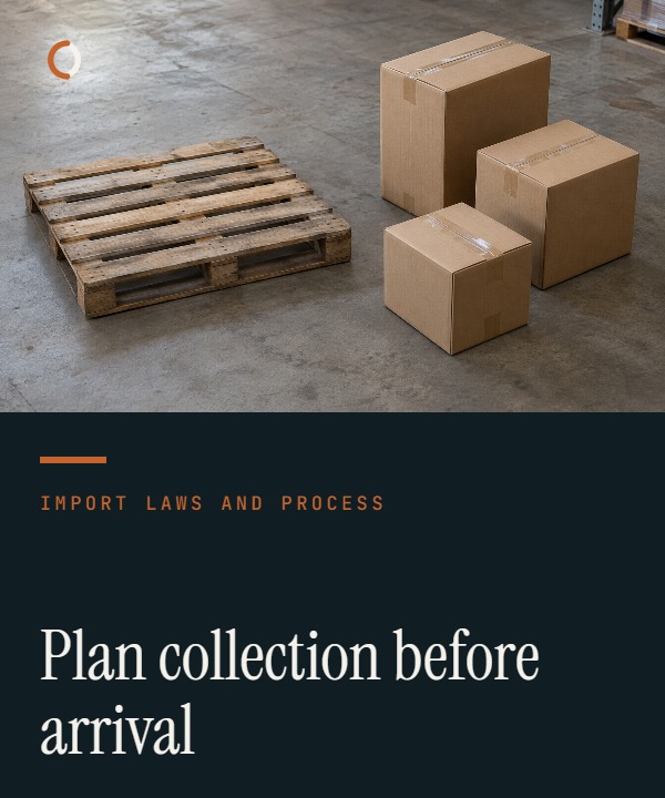 Illustrative LCL destination deconsolidation showing consignments separated at a container freight station before controlled pickup.