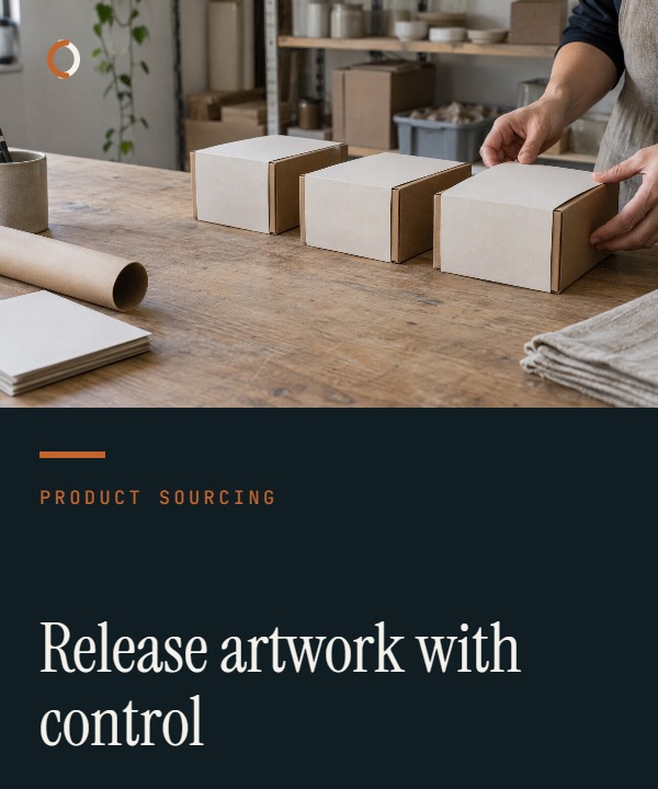Importer controlling packaging artwork proofs, revision codes, approvals and supplier print release.