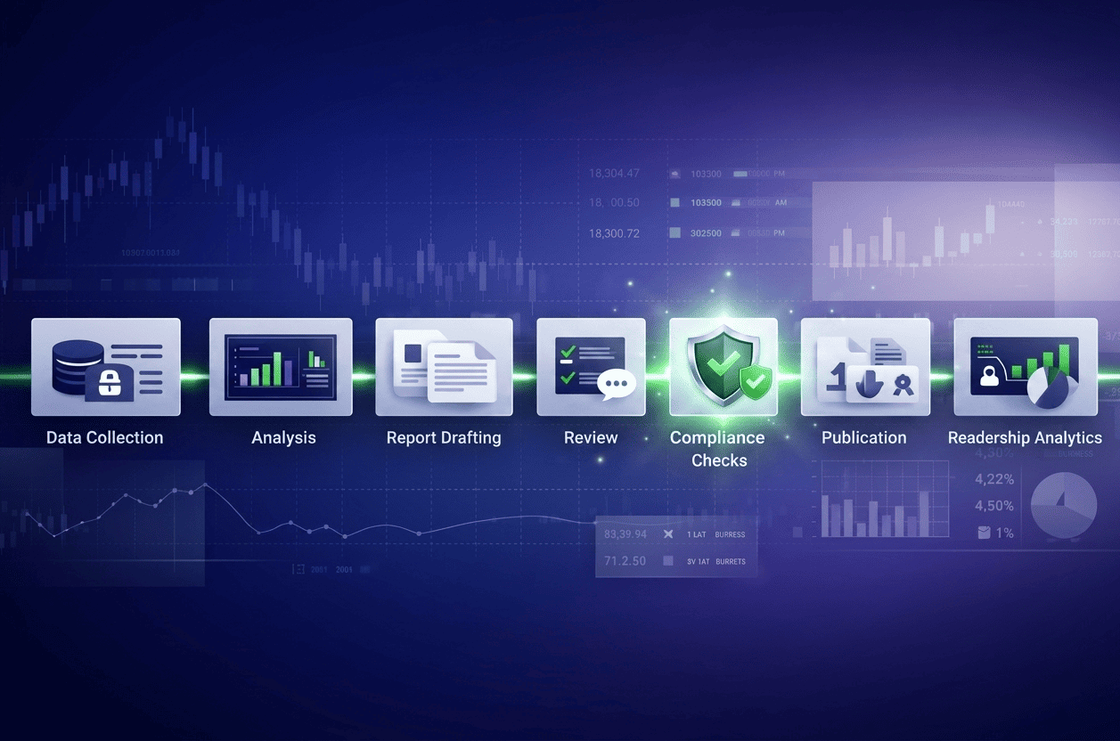 infographic showing equity research workflow followed by Analec Resonate 