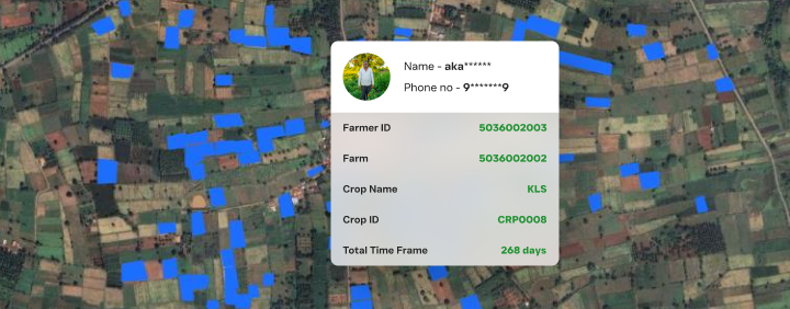 Remote sensing for large-scale farm monitoring and risk assessment.