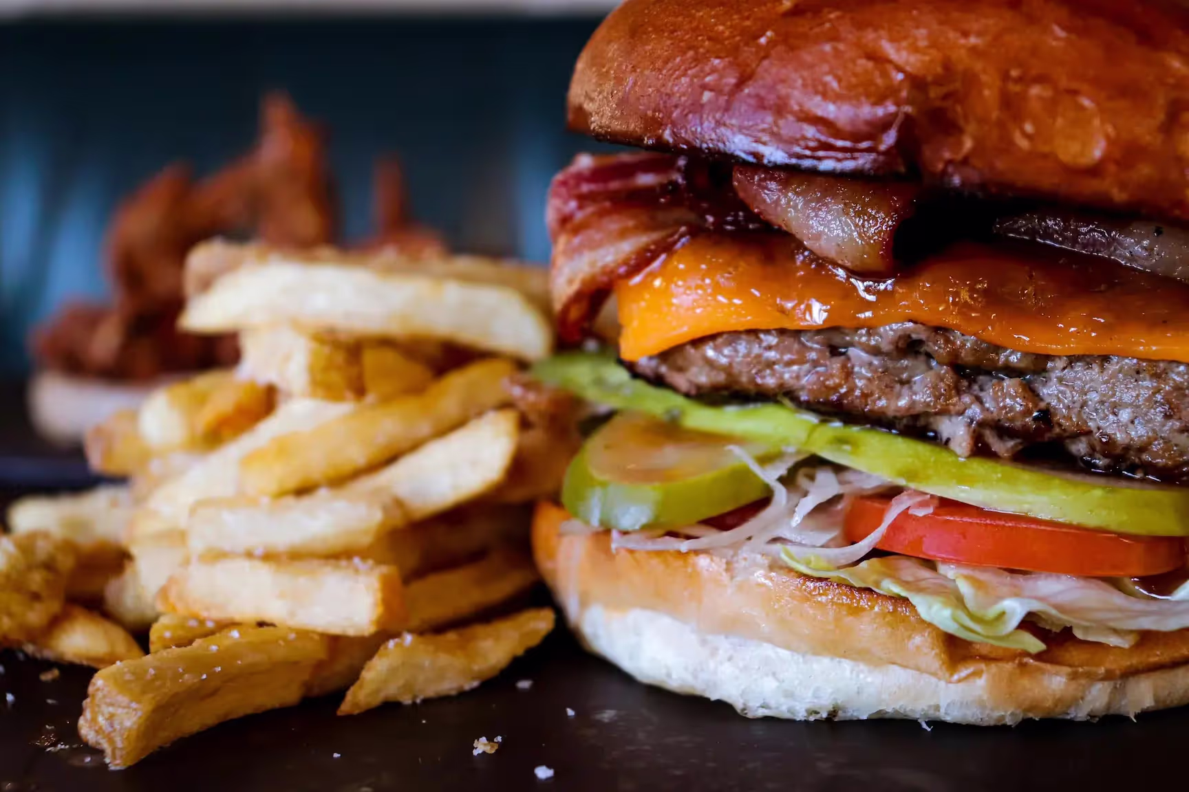 hot chips and burger