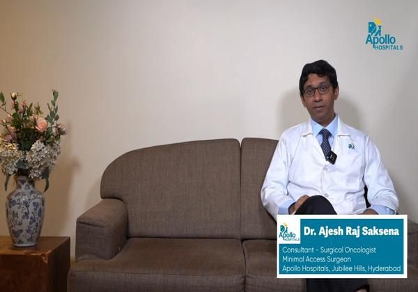 Dr. Ajesh Raj Saksena, Surgical Oncologist at Apollo Hospitals, during an interview session