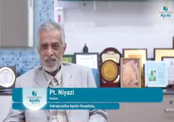 Patient Niyazi recovers after successful kidney tumour surgery by Dr. Rajesh Taneja at Indraprastha Apollo, Delhi