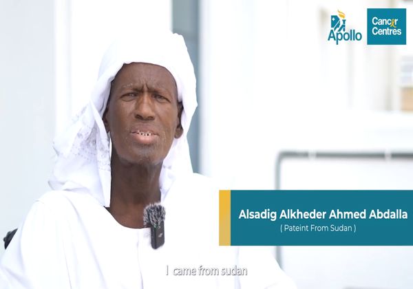 Mr. Alsadig from Sudan after stem cell transplant treatment for high-risk Myelodysplastic Syndromes.