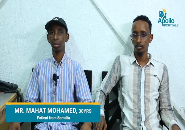 30-year-old Somalian AML patient with his brother after successful stem cell transplant at Apollo Hyderabad