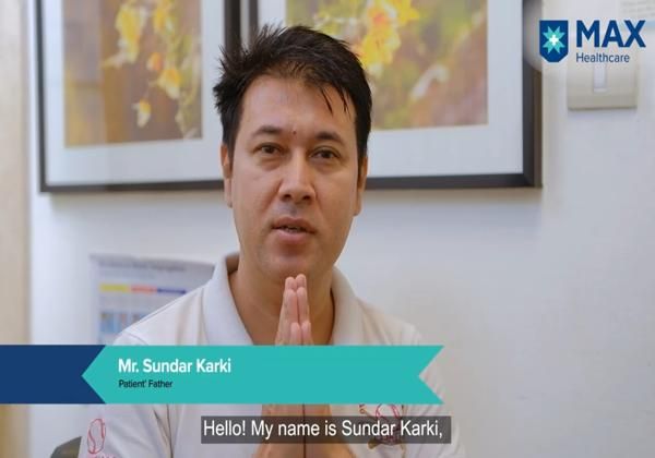 Master Sijan Karki from Nepal recovers from brainstem glioma after radiation and chemotherapy at Max Hospital