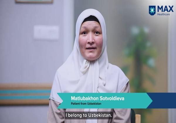 Mrs Matlubakhon recovers from relapsed Hodgkin’s lymphoma after a stem cell transplant at Max Hospital, India.